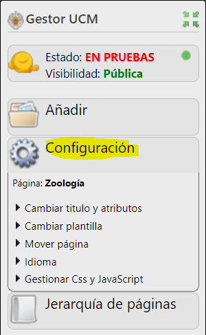 Configuración de página