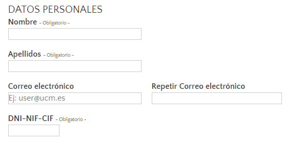 Ejemplo de campo en blanco
