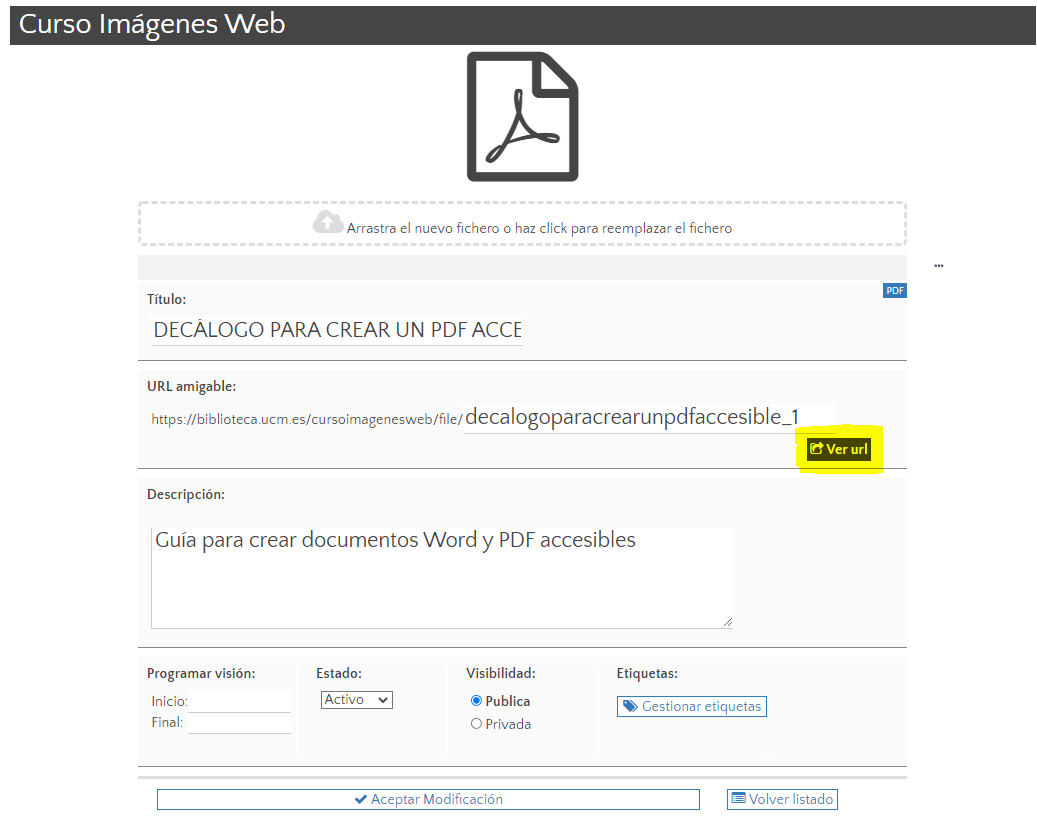 Ver URL