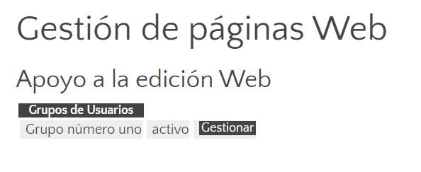 Gestionar grupo